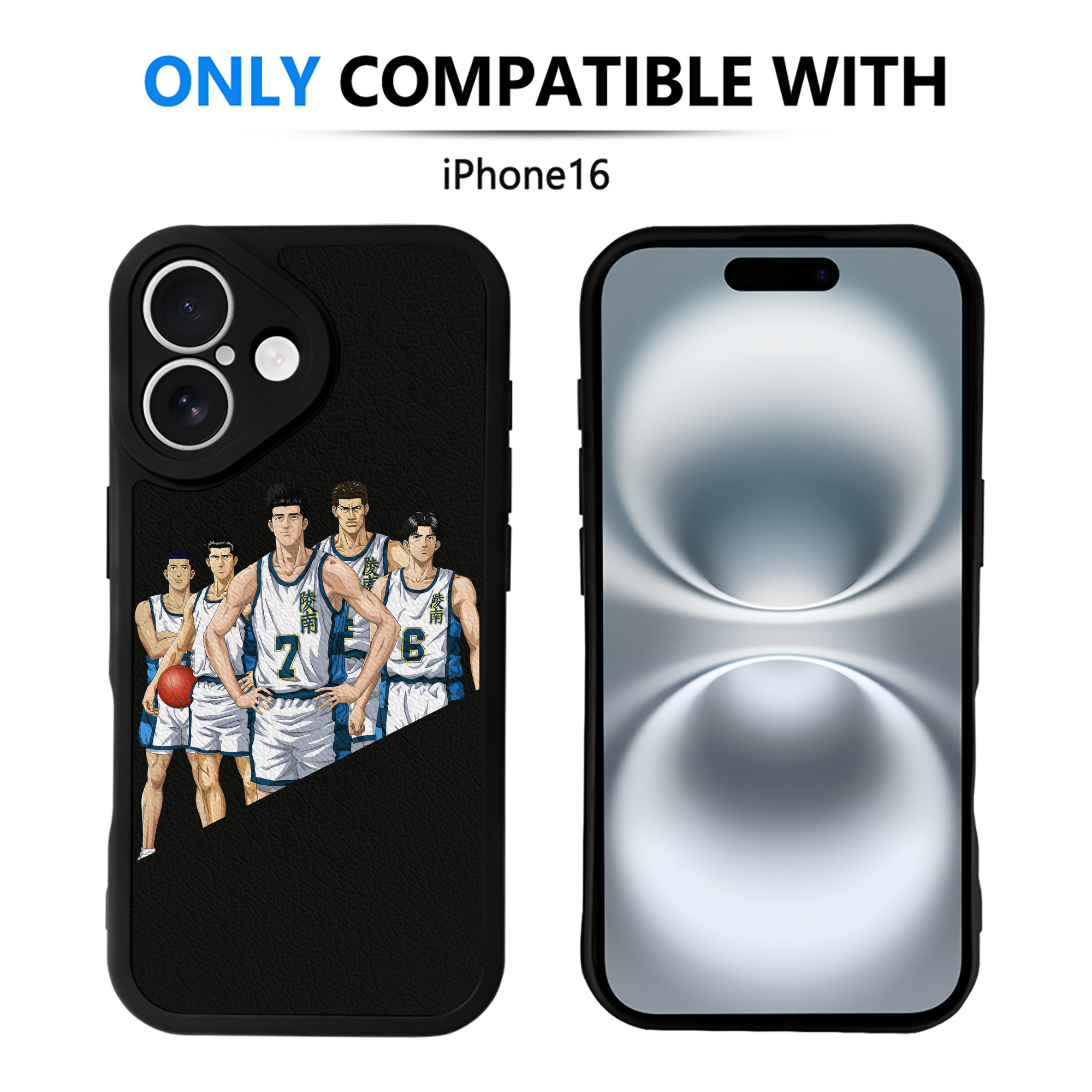 （画像用） SLAM DUNK／スラムダンク 【iPhone 16シリーズ対応】シリコンスマホケース（レザー調） 材質：シリコン